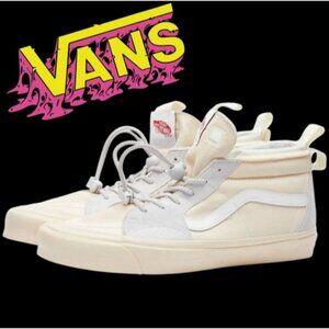 Vans .ABC Collab Sk8 Hi Ext Ecru Men Size 12 Advisory Board Crystals Mid Top Whi